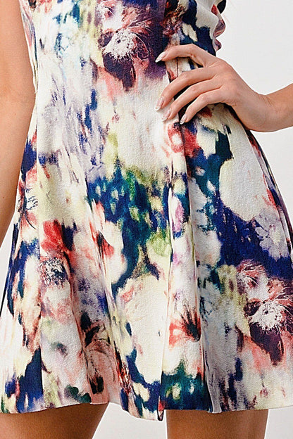 Floral Sleeveless A-Line Dress