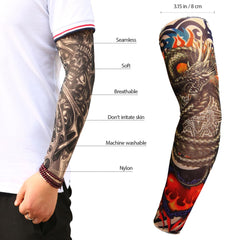 Tattoo Arm Sleeves 8PCS Cooling Cover UV Sun Protection Outdoor Sports