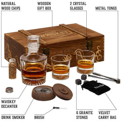 Set de regalo de whisky homia, 14 piezas, botella de whisky y Old Fashioned