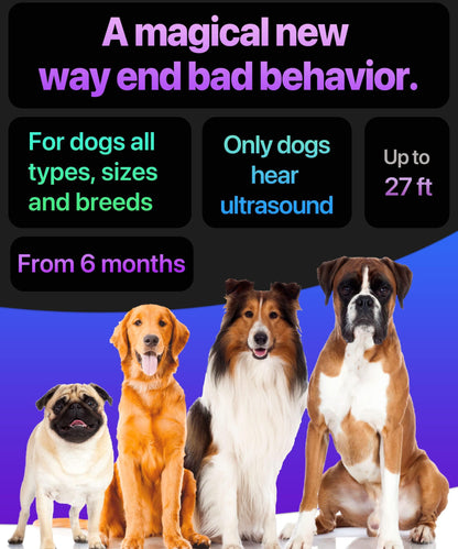 Dispositif anti-aboiements à ultrasons pour chiens 