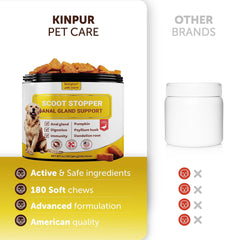 Kinpur Pet Care Scoot Stopper Soft Chews Fibre pour chiens