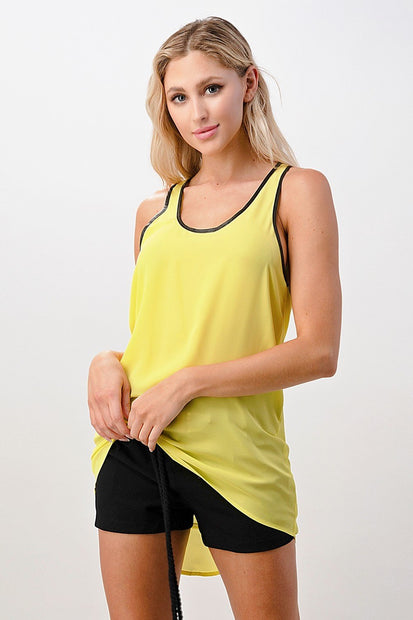 Camiseta sin mangas con cuello redondo 
