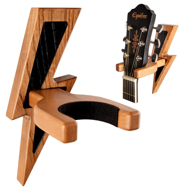 Support mural pour guitare en bois de frêne