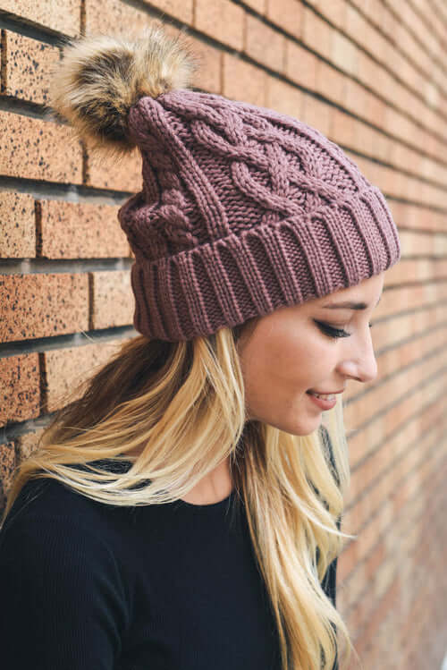 Faux Pom Beani