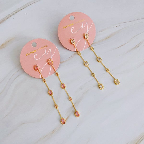 Five Stones Dangle Earrings