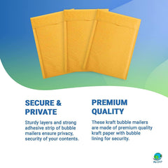 Kraft Bubble Mailer 7.25 x 11 Inch Pack of 25