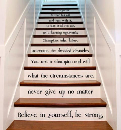 (27  X 28 ) Vinyl Stair Decals.