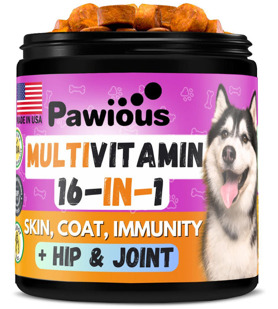 Multivitamínico masticable para perros con glucosamina 16 en 1