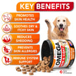 Omega 3 para perros Suplemento para la piel y el pelaje de los perros Aceite de pescado para perros