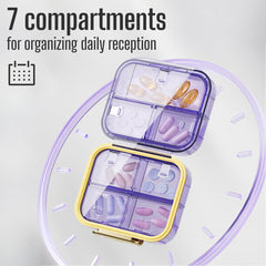 Medicine Pill Organizer Travel Cute Pill Container Small Pill Box for