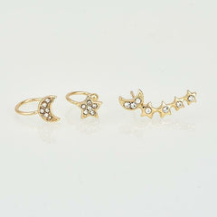 Moon & Star Earring and Cuff Set