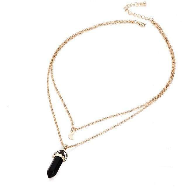 Collar de luna creciente de doble capa