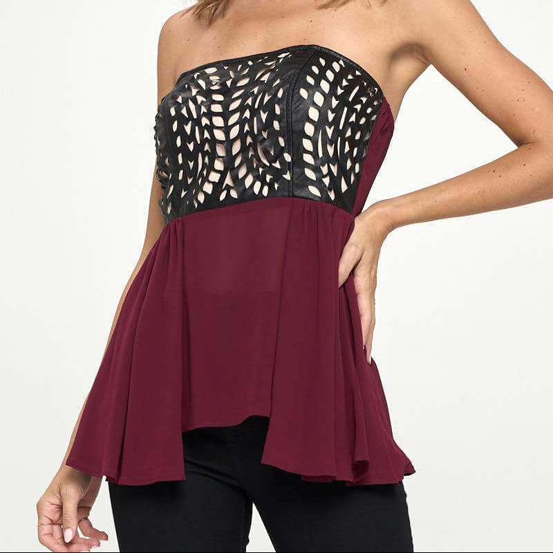 Chiffon Peplum Top