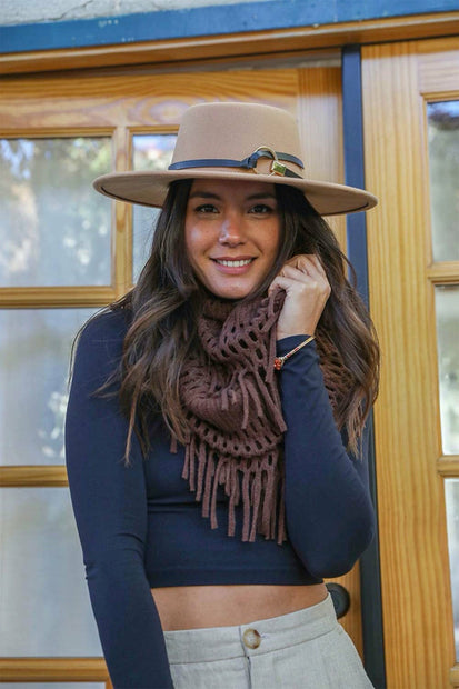 Fuzzy Tassel Scarf