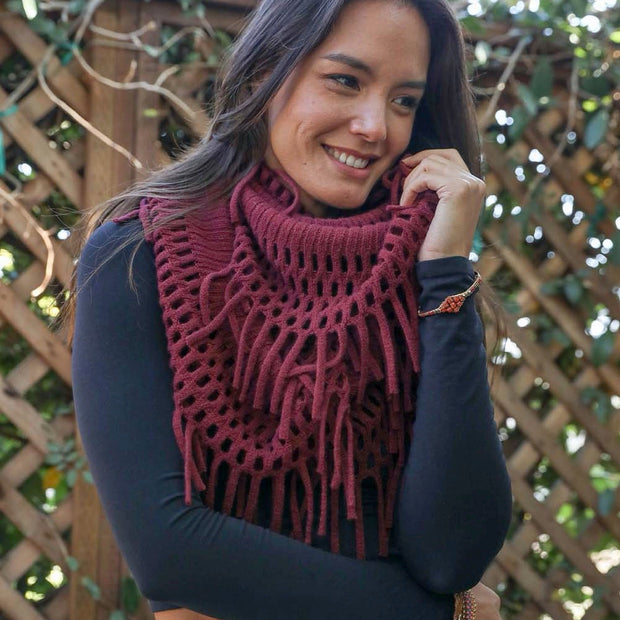 Fuzzy Tassel Scarf