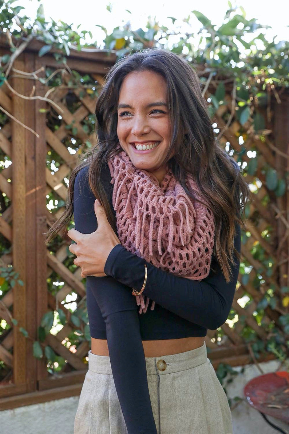 Fuzzy Tassel Scarf