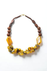 Collier de grosses perles d'ambre