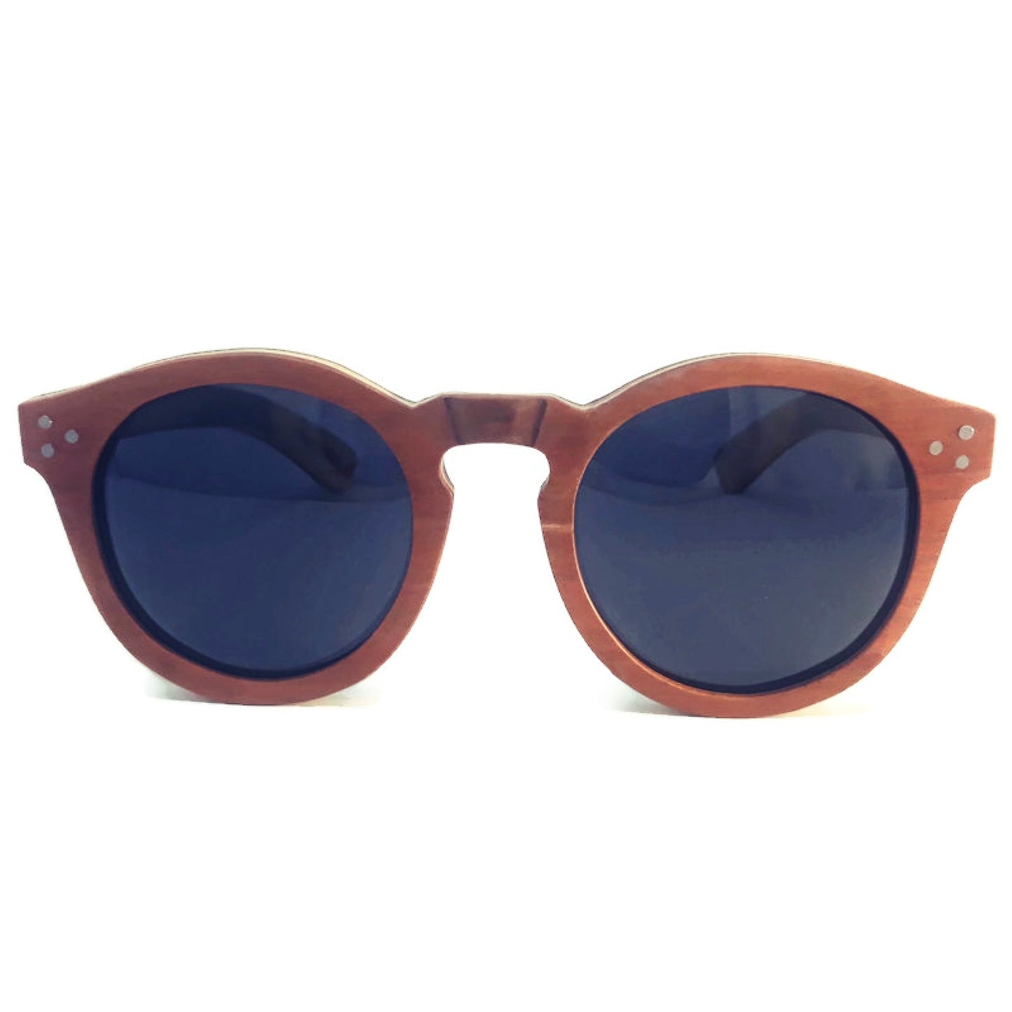 Cinnamon Swirl Skateboard Sunglasses, Polarized with Wooden Case