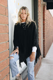 Cozy Knit Hooded Poncho