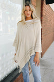 Cozy Knit Hooded Poncho