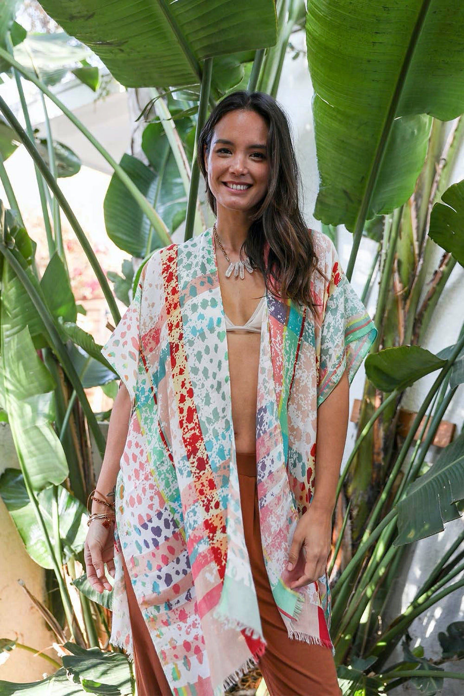 Kimonos colorés éclaboussés.