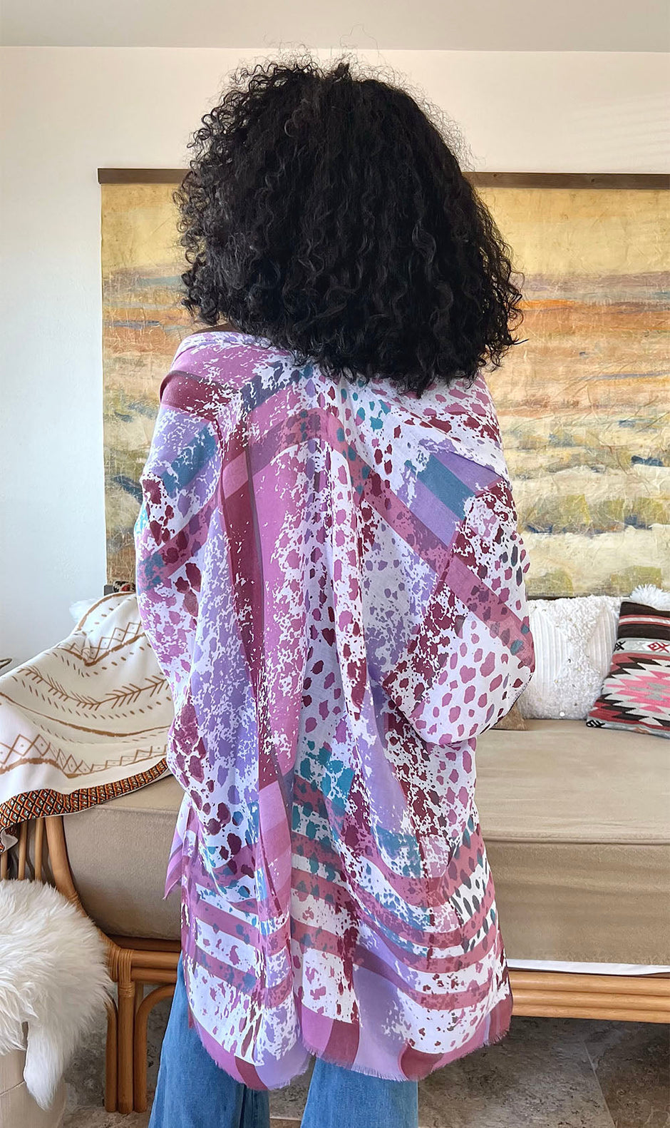 Kimonos colorés éclaboussés.