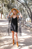 Mesh Embroidered Kimono