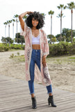 Mesh Embroidered Kimono