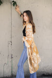 Mesh Embroidered Kimono