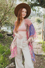 Boho Bliss Burnout Velvet Kimono