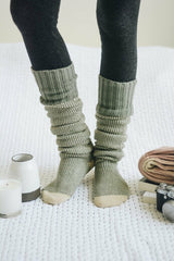 Chaussettes de détente confortables en tricot côtelé