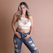 Women Crochet Lace Halter Neck Crop Top – Sleeveless Boho Bralette