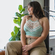 Women Crochet Lace Halter Neck Crop Top – Sleeveless Boho Bralette