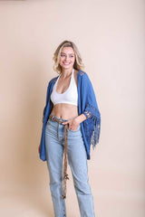 Crochet Medallion Tassel Kimono