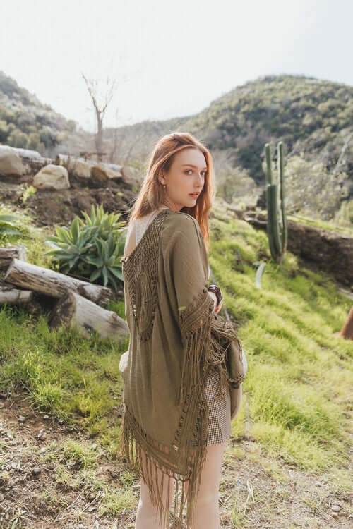 Crochet Tassel Kimono