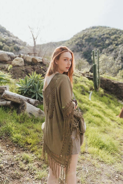 Crochet Tassel Kimono
