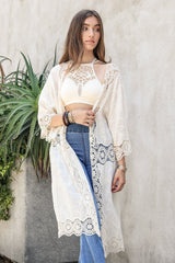 Crochet Open Patch Kimono