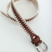 Vegan Leather Crochet Belt – Camel – Sustainable Fashion Accessory