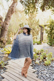 Cozy Herringbone Hooded Poncho