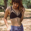 Women Cross Back Strap Bralette Halter Crop Top