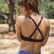 Women Cross Back Strap Bralette Halter Crop Top