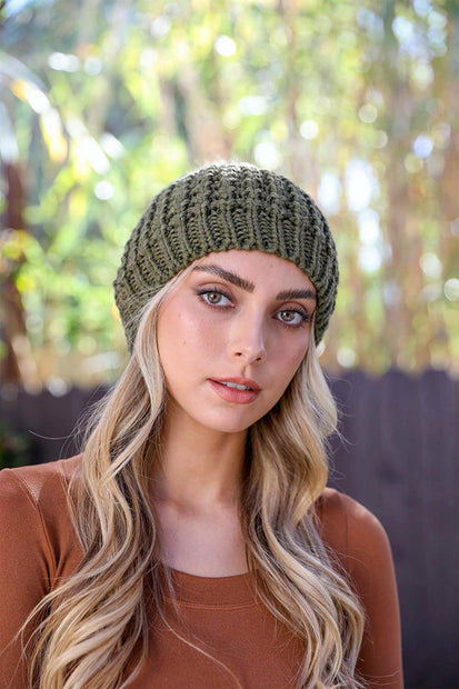 Textured Pom Beanies