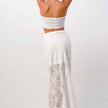 Women Lace Wide Leg Pants High Waist Elegant Style
