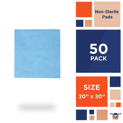 Sterilization Wraps 20  x 20 . Pack of 50 Blue Non Woven Non Sterile