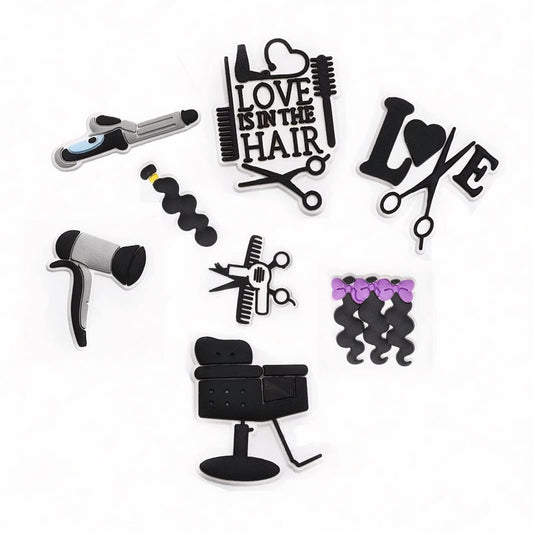 Hair Stylist Croc Charms – 8pcs Set
