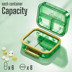 Medicine Pill Organizer Travel Cute Pill Container Small Pill Box for