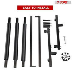 5 Core Multi Guitar Rack Stand Floor 3 Slot Adjustable Flying V