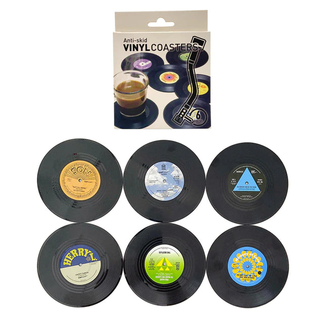 Retro Vinyl Coasters