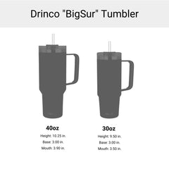 Drinco 30oz BugSur Tumbler with Handle (Sky Blue)