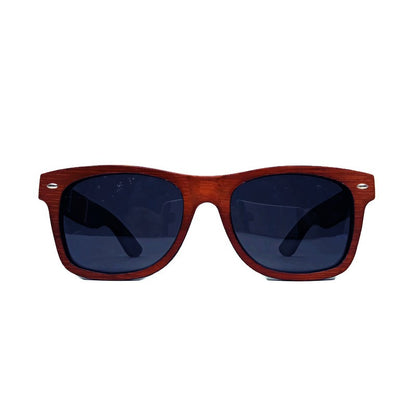 Red Stripe Two Tone Sunglasses Engraved and Polarized With Case